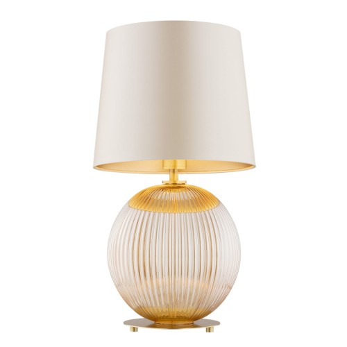 Lampa Stołowa Hamilton 8535 Argon 1xE27 15W Abażur Satynowy/ Szkło, Beżowy