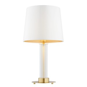 Lampa Stołowa Hampton 8540 Argon 1xE27 15W Abażur Satynowy/ Szkło, Kremowy