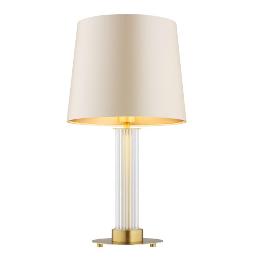 Lampa Stołowa Hampton 8541 Argon 1xE27 15W Abażur Satynowy/ Szkło, Beżowy