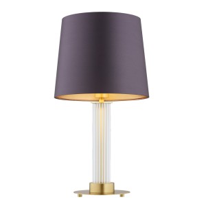 Lampa Stołowa Hampton 8543 Argon 1xE27 15W Abażur Satynowy/ Szkło, Fioletowy-Śliwkowy