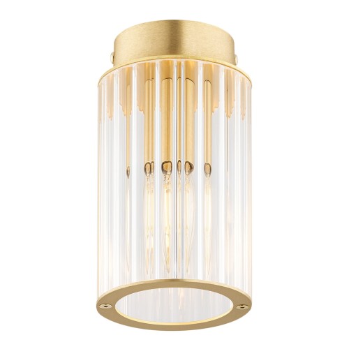 Lampa sufitowa Plafon Hampton 8501 Argon 1xE14 7W Szkło/ Mosiądz, Transparentny / Mosiądz Szczotkowany
