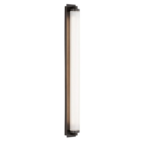 Lampa ścienna Kinkiet Hampton 8623 Argon 1xLED 34W Szkło/ Stal Lakierowana Szczotkowana, Transparentny / Tytan Szczotkowany