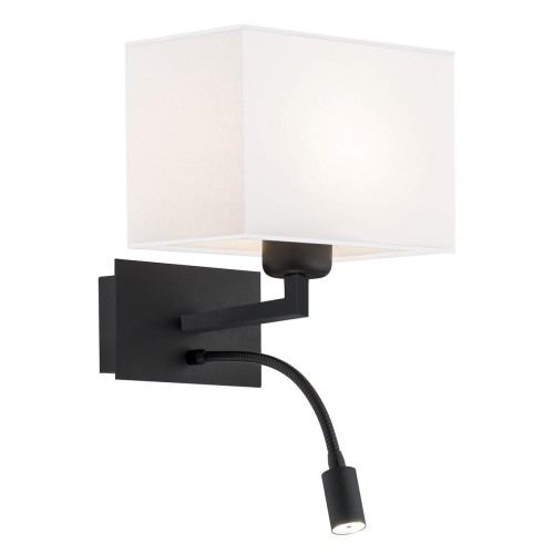 Lampa ścienna Kinkiet Hilary 868 Argon 1xE27+ LED 15W + 4,5W Stal Lakierowana, Biały