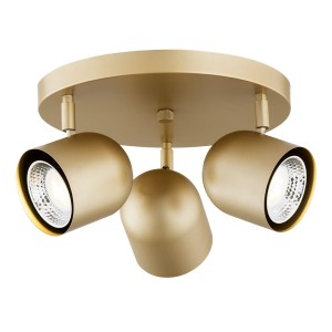 Lampa sufitowa Lampa reflektorowa Isola 6249 Argon 3xGU10 5W Stal Lakierowana, Złoty