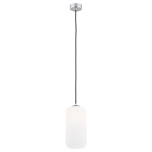 Lampa Wisząca Kalimera 4038 Argon 1xE27 15W Stal Chromowana/ Szkło, Opal Mat/ Chrom