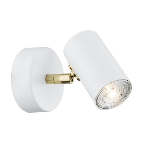 Lampa ścienna Kinkiet Lagos 4209 Argon 1xGU10 5W Stal Lakierowana/ Stal Mosiądzowana, Biały/Mosiądz