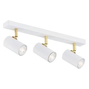 Lampa sufitowa Lampa reflektorowa Lagos 1475 Argon 3xGU10 5W Stal Lakierowana/ Stal Mosiądzowana, Biały/Mosiądz
