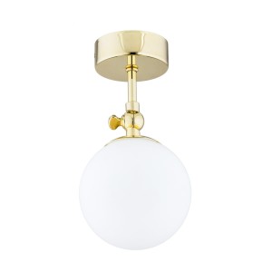 Lampa ścienna Kinkiet Latina 4001 Argon 1xE14 7W Stal Mosiądzowana/ Szkło, Mosiądz/ Opal Mat