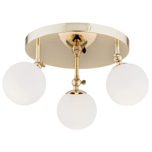 Lampa sufitowa Lampa reflektorowa Latina 1435 Argon 3xE14 7W Stal Mosiądzowana, Mosiądz/ Opal Mat