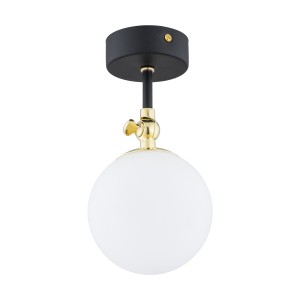 Lampa ścienna Kinkiet Latina 4003 Argon 1xE14 7W Stal Lakierowana/ Stal Mosiądzowana, Czarny Mat/ Mosiądz