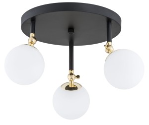 Lampa sufitowa Plafon Latina 1436 Argon 3xE14 7W Stal Lakierowana/ Stal Mosiądzowana, Czarny Mat/ Mosiądz