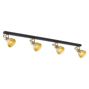 Lampa sufitowa Plafon Lenora 1801 Argon 4xE14 7W Stal Lakierowana, Złoty/ Czarny