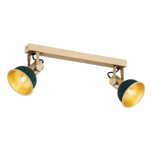 Lampa sufitowa Plafon Lenora 7143 Argon 2xE14 7W Stal Lakierowana, Zielony/ Złoty