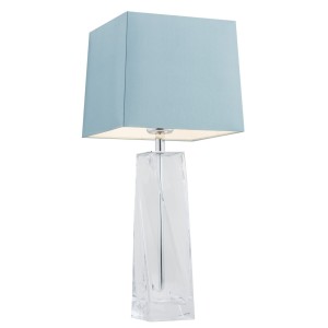 Lampa Stołowa Lille 3839 Argon 1xE27 15W Szkło/ Stal Chromowana , Błękitny