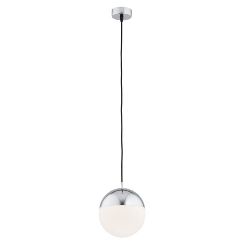Lampa Wisząca Livia 4030 Argon 1xE27 15W Stal Chromowana/ Szkło, Opal Mat/ Chrom