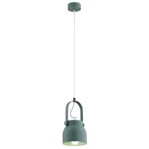 Lampa Wisząca Logan 8293 Argon 1xE27 15W Stal Lakierowana, Zielony