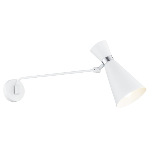 Lampa ścienna Kinkiet Lukka 3889 Argon 1xE27 15W Stal Lakierowana/ Stal Chromowana, Biały/Chrom