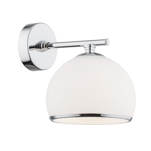 Lampa ścienna Kinkiet Marbella 4254 Argon 1xE27 15W Szkło/ Stal Chromowana, Opal Mat/ Chrom