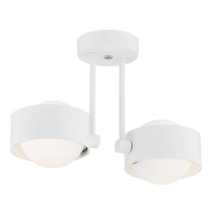 Lampa Wisząca Massimo Plus 7088 Argon 2xG9 6WLED Szkło/ Stal Lakierowana, Opal Mat/ Biały