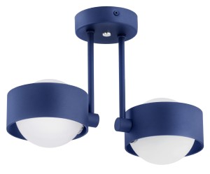 Lampa Wisząca Massimo Plus 7090 Argon 2xG9 6WLED Szkło/ Stal Lakierowana, Opal Mat/ Granat
