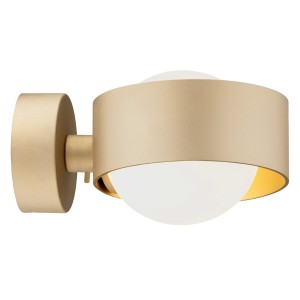 Lampa ścienna Kinkiet Massimo Plus 8567 Argon 1xG9 6WLED Szkło/ Stal Lakierowana, Opal Mat/ Złoty