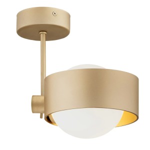 Lampa Wisząca Massimo Plus 8568 Argon 1xG9 6WLED Szkło/ Stal Lakierowana, Opal Mat/ Złoty