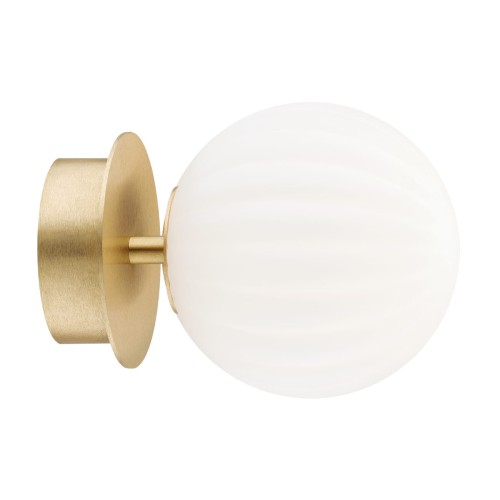 Lampa ścienna Kinkiet Paloma 8504 Argon 1xE14 7W Szkło/ Mosiądz, Opal Mat/ Mosiądz Szczotkowany