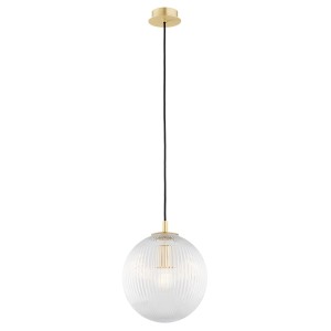 Lampa Wisząca Paloma 8517 Argon 1xE27 15W Szkło/ Mosiądz, Transparentny / Mosiądz Szczotkowany