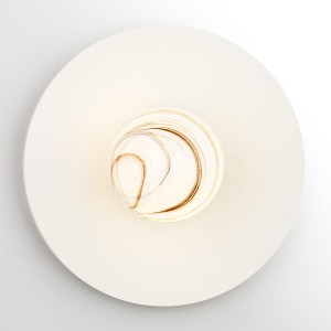 Lampa ścienna Kinkiet Piava 8445 Argon 1xE14 7W Szkło/ Stal Lakierowana, Marmurkowy