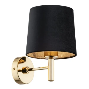 Lampa ścienna Kinkiet Ponte Plus 4729 Argon 1xE27 15W Stal Mosiądzowana, Czarny
