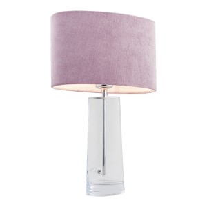 Lampa Stołowa Prato 3841 Argon 1xE27 15W Abażur Zamsz/ Szkło, Różowy