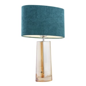Lampa Stołowa Prato 3842 Argon 1xE27 15W Abażur Zamsz/ Szkło, Turkus