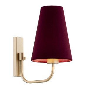 Lampa ścienna Kinkiet Safiano 8313 Argon 1xE27 15W Stal Lakierowana, Bordowy