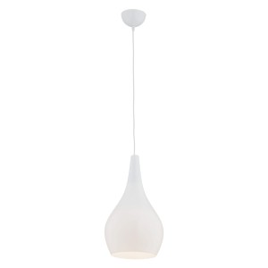 Lampa Wisząca Santana 3996 Argon 1xE27 15W Szkło/ Stal Lakierowna, Opal/ Biały Połysk
