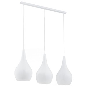 Lampa Wisząca Santana 1408 Argon 3xE27 15W Szkło/ Stal Lakierowna, Opal/ Biały Połysk
