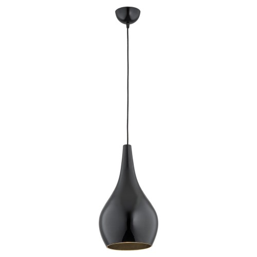 Lampa Wisząca Santana 3997 Argon 1xE27 15W Szkło/ Stal Lakierowna, Czarny/ Czarny Połysk