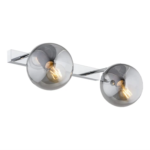 Lampa ścienna Kinkiet Satelite 841 Argon 2xE27 15W Szkło/ Stal Chromowana, Grafit Lister/ Chrom