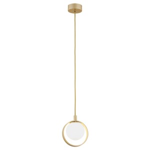 Lampa wisząca Saturnia 8257 Argon 1xG9 6W Szkło/ Stal Lakierowana, Opal Mat/ Złoty