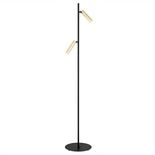 Lampa Podłogowa Torre 7083 Argon 2xG9 6WLED Stal Lakierowana/ Stal Mosiądzowana, Czarny / Mosiądz