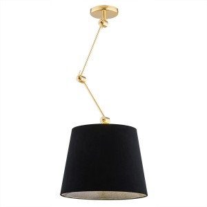 Lampa Wisząca Zakyntos Plus 4896 Argon 1xE27 15W Stal Mosiądzowana, Czarny