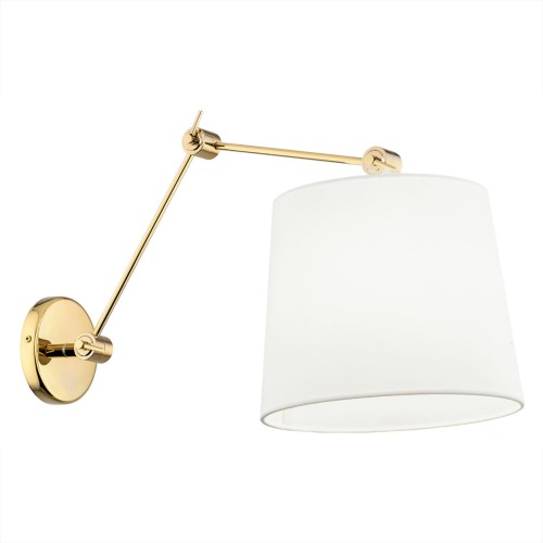 Lampa ścienna Kinkiet Zakyntos Plus 4897 Argon 1xE27 15W Stal Mosiądzowana, Biały