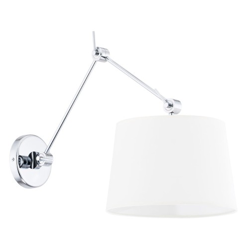 Lampa ścienna Kinkiet Zakyntos 3545 Argon 1xE27 15W Stal Chromowana, Biały