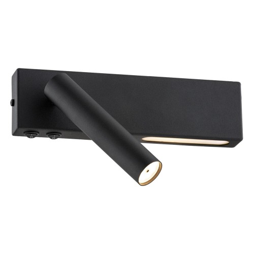 Lampa ścienna Kinkiet Jasper 1035 Argon 1xG9 + LED 6WLED + 4,5W Stal Lakierowana, Czarny