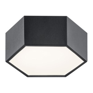 Lampa sufitowa Plafon Arizona 3824 Argon 1xLED 9W Stal Lakierowana/ Szkło, Czarny