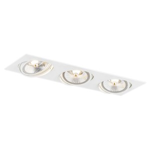 Oprawa Stropowa Olimp Plus 6115 BZ Argon 3xGU10 LED AR111 12W Stal Lakierowana, Biały