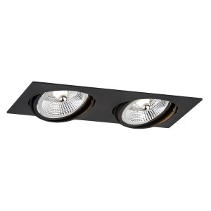 Oprawa Stropowa Olimp Plus 1047 BZ Argon 2xGU10 LED AR111 12W Stal Lakierowana, Czarny