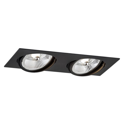 Oprawa Stropowa Olimp Plus 1047 BZ Argon 2xGU10 LED AR111 12W Stal Lakierowana, Czarny