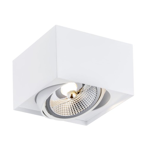 Lampa sufitowa Plafon Rodos Plus 4753 BZ Argon 1xGU10 LED AR111 12W Stal Lakierowana, Biały