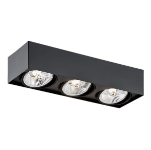 Lampa sufitowa Plafon Rodos Plus 6118 BZ Argon 3xGU10 LED AR111 12W Stal Lakierowana, Czarny