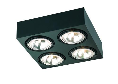 Lampa sufitowa Plafon Rodos 1553 Argon 4xG9 6WLED Stal Lakierowana, Czarny
